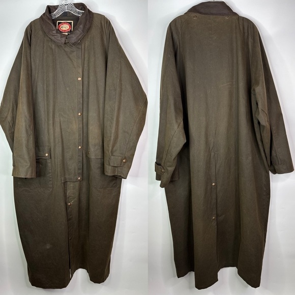 The Australian Outback Collection Oilskin Green Duster Rancher Jacket XXL - Picture 1 of 14